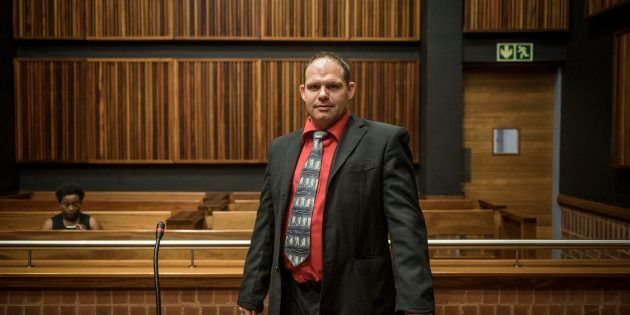 JOHANNESBURG, SOUTH AFRICA- DECEMBER 14: Thirty-seven-year old Dawie de Villiers during his appearance at the Palm Ridge High Court on December 14, 2016 in Johannesburg, South Africa. De Villiers, a talent scout, is facing 38 charges including sexual assault and the possession of child pornography. (Photo by Gallo Images /Beeld / Cornel van Heerden)