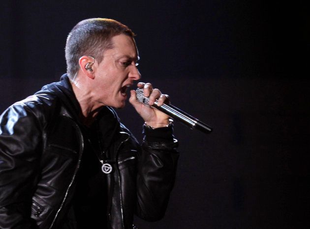 Eminem performs "I Need A Doctor" at the 53rd annual Grammy Awards in Los Angeles, California February 13, 2011.