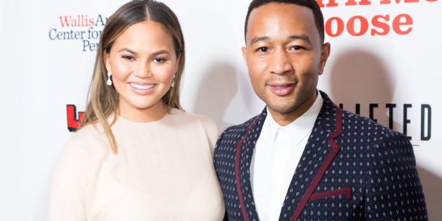 Chrissy Teigen, pictured with husband John Legend on Oct. 19, left one ginormous gratuity.
