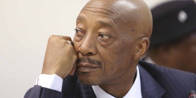 Tom Moyane during his appearance before Parliament's finance committee on November 28, 2017 in Cape Town, South Africa.