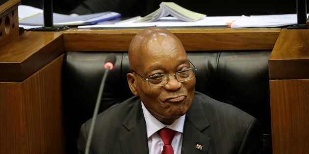 President Jacob Zuma during his State of the Nation Address (Sona), delivered to a joint sitting of the National Assembly and the National Council of Provinces in Cape Town on February 9, 2017.