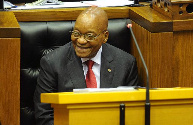 President Jacob Zuma during his State of the Nation Address (SONA) at Parliament on February 09, 2017 in Cape Town, South Africa.