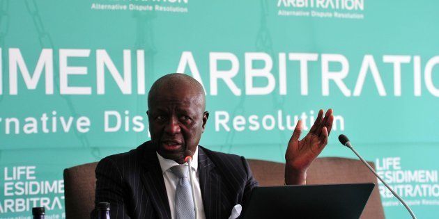 Former deputy chief justice Dikgang Moseneke during the Life Esidimeni arbitration hearing at Emoyeni Conference Centre, Parktown on October 09, 2017 in Johannesburg, South Africa.