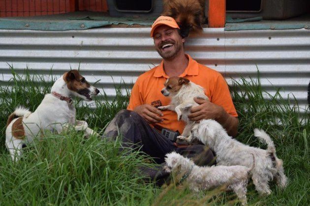 Farmer Dave at his now closed Sydney dog training centre.