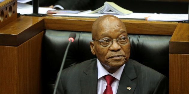 President Jacob Zuma during his State of the Nation Address (SONA) at a joint sitting of the National Assembly and the National Council of Provinces in Cape Town on February 9, 2017.