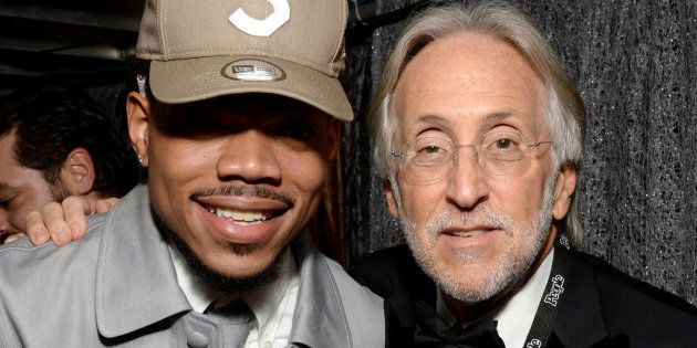 Recording artist Chance the Rapper and President/CEO of The Recording Academy and GRAMMY Foundation Neil Portnow attend The 59th GRAMMY Awards at Staples Center on February 12, 2017 in Los Angeles, California.