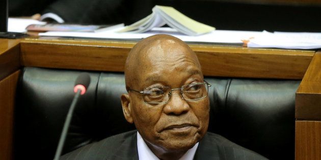 FILE PHOTO: President Jacob Zuma waits to deliver his State of the Nation Address to Parliament in Cape Town, South Africa February 9, 2017. REUTERS/Sumaya Hisham/File Photo