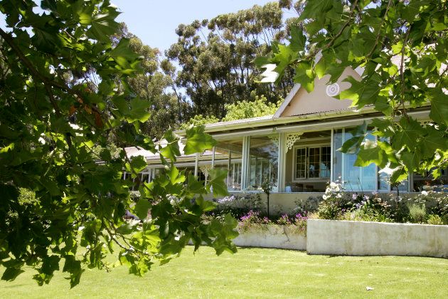 Luxury guesthouse and restaurant, La Petite Ferme in Franschhoek, is part of South Africa's Cape Wine Route.