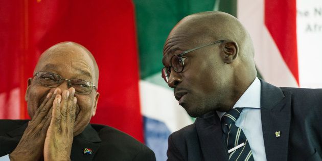 President Jacob Zuma and his minister of finance Malusi Gigaba.