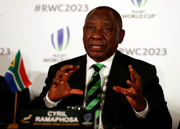 Cyril Ramaphosa, President of South Africa during a press conference. Action Images via Reuters/Paul Childs