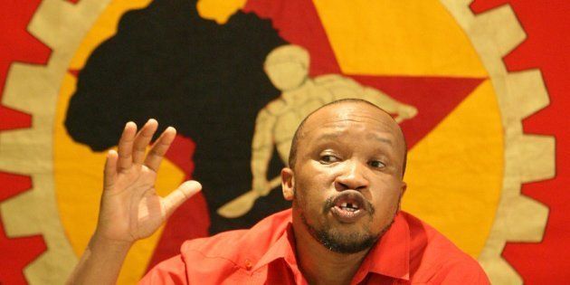 NUMSA general-secretary Irvin Jim during a press conference about Cosatu's upcoming nationwide strike in Johannesburg, South Africa on March 6, 2012.