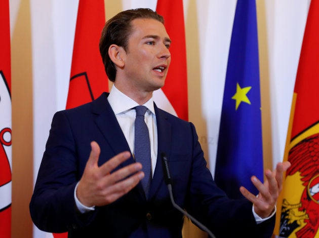 Austrian Chancellor Sebastian Kurz attends a news conference in Vienna, Austria June 8, 2018. REUTERS/Leonhard Foeger