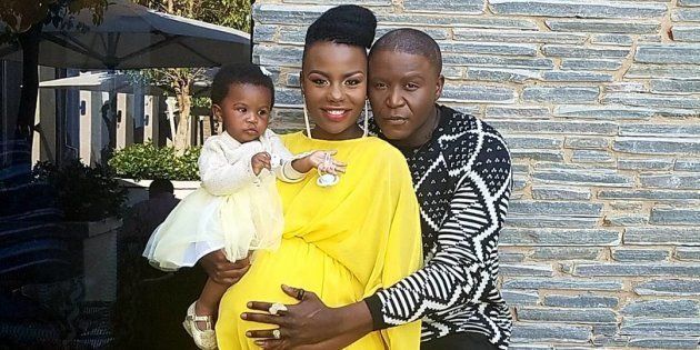 Mona Monyane and Khulu Skenjana with their first child, Ase-Ahadi.