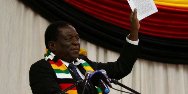 Zimbabwe President Emmerson Mnangagwa announces the date for the general elections in Harare, Zimbabwe May 30, 2018.