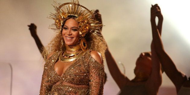 FILE PHOTO - Beyonce performs at the 59th Annual Grammy Awards in Los Angeles, California, U.S. on February 12, 2017. REUTERS/Lucy Nicholson/File Photo