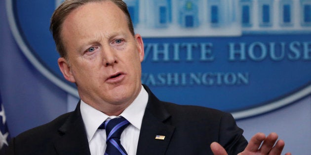 White House Communications Director Sean Spicer holds the daily press briefing at the White House in Washington, U.S., February 22, 2017. REUTERS/Jonathan Ernst