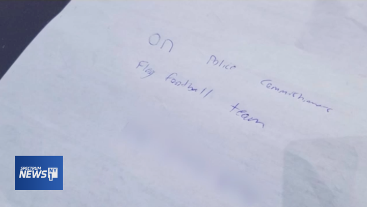 A note on a car in northern Manhattan on March 3. Street parking was restricted that day for a New York Police Departmen