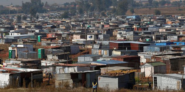 An informal settlement near Lenasia in south Johannesburg, South Africa.