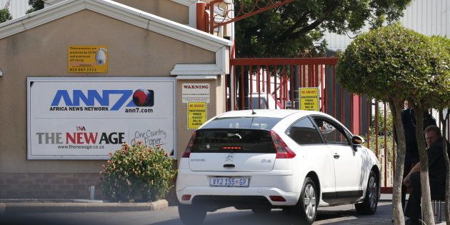 An entrance to the ANN7 Television and The New Age newspaper offices, owned by the Gupta family, is seen in Midrand, Johannesburg, South Africa, April 14, 2016.