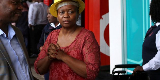 Dr Gwen Ramokgopa, the head of the provincial health department, at the Charlotte Maxeke state hospital in Johannesburg after a section of the roof collapsed on March 2, 2017.