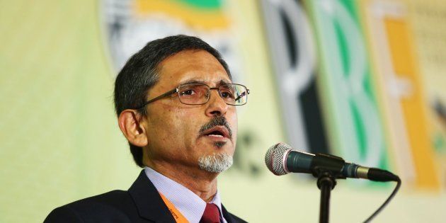 JOHANNESBURG, SOUTH AFRICA JULY 04: (SOUTH AFRICA OUT): Economic Development Minister Ebrahim Patel addresses delegates during the Progressive Business Forum on the side-lines of the African National Congress (ANC) 5th national policy conference at the Nasrec Expo Centre on July 04, 2017 in Johannesburg, South Africa. The conference is a gathering of about 3500 delegates from branches across the country to discuss the partys policies going into the elective conference in December, where changes and new policies will be ratified. (Photo by Masi Losi/ The Times/Gallo Images/Getty Images)