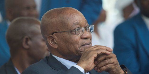 South Africa's President Jacob Zuma before speaking to members of the Twelve Apostles' Church in Christ at the Moses Mabhida Stadium in Durban, South Africa, December 4, 2016. REUTERS/Rogan Ward