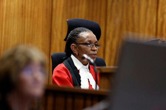 Judge Thokozile Masipa delivers her verdict in the trial of Olympic and Paralympic track star Oscar Pistorius at the North Gauteng High Court in Pretoria September 12, 2014.