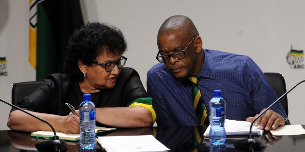 ANC secretary-general Ace Magashule and the party's deputy secretary-general Jessie Duarte