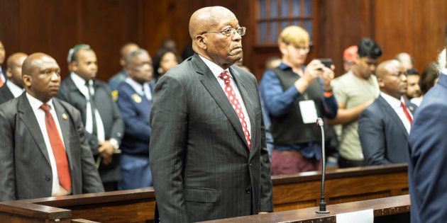 Former South African president Jacob Zuma appears in court in Durban, South Africa, June 8, 2018.
