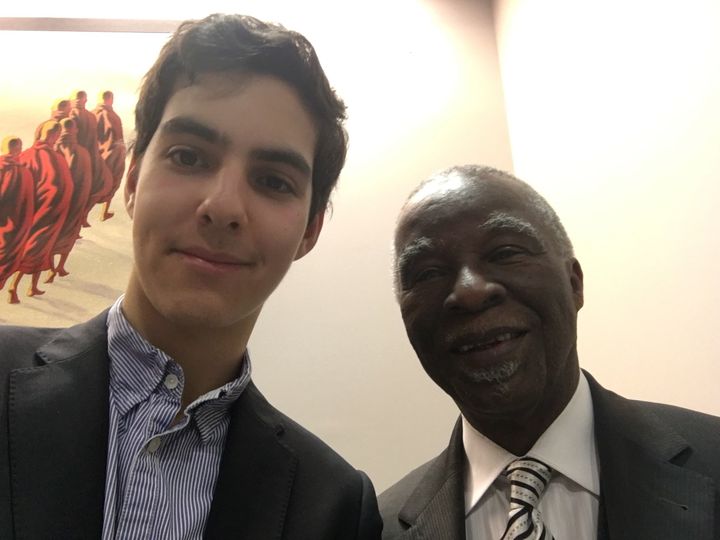 Adam Treger with former president Thabo Mbeki.