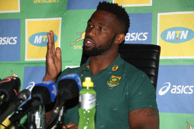 Siya Kolisi during the Springbok captain's media briefing in Johannesburg; June 8 2018.