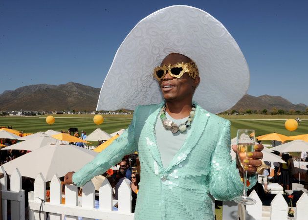 Somizi Mhlongo during the 2017 Veuve Clicquot Masters Polo at the Val de Vie Estate on March 04, 2017 in Cape Town, South Africa.