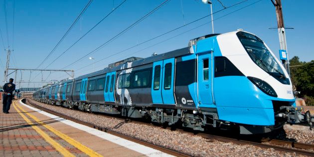 One of Prasa new trains on the track during testing on May 24, 2016 in Pretoria, South Africa.