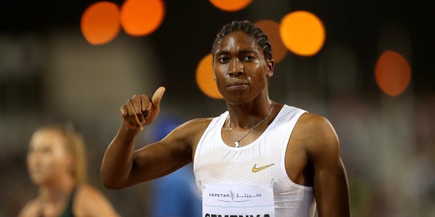 Athletics - Diamond League - Doha - Qatar Sports Club, Doha, Qatar - May 4, 2018 South Africa's Caster Semenya celebrates after winning the women's 1500m REUTERS/Ibraheem Al Omari