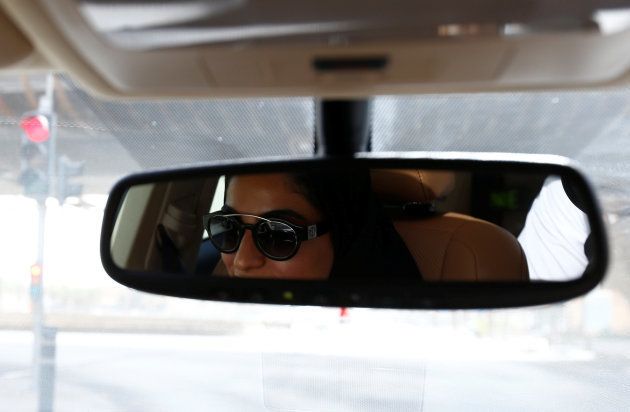 Majdooleen, who is among the first Saudi women allowed to drive in Saudi Arabia, drives her mother to work in Riyadh, Saudi Arabia June 24, 2018. REUTERS/Faisal Al Nasser