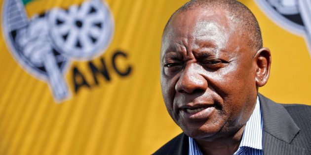 President Cyril Ramaphosa, at the time newly elected ANC president but still deputy president of the nation, speaks to the media ahead of the ANC's 106th-anniversary celebrations in East London, January 12 2018.