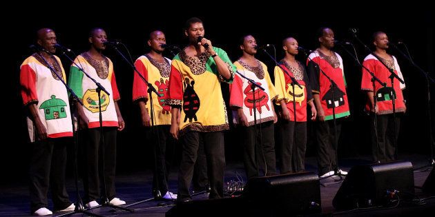 Ladysmith Black Mambazo performs at The Bardavon 1869 Opera House in Poughkeepsie, New York, on February 8, 2015.