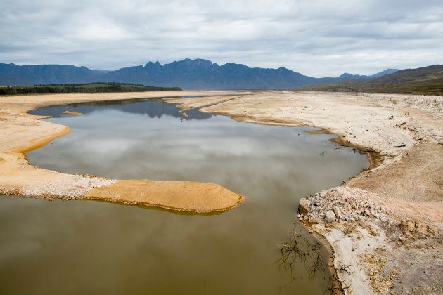 The water in Theewaterskloof Dam, Cape Town's major supplier, on March 10 2018.