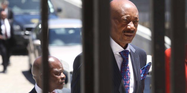 Tom Moyane arrives in Parliament on November 28, 2017 in Cape Town, South Africa. Moyane appeared before the committee to present the revenue service's annual report and to field questions about the suspension, investigation and reinstatement of Jonas Makwakwa.