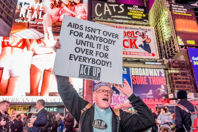 ACT UP New York took to the streets on 29 November 2017 in outrage to draw attention to World AIDS Day, an international recognition of the HIV/AIDS epidemic.