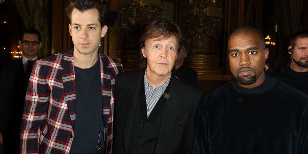 Paul McCartney and Kanye West attend a Stella McCartney fashion show in 2015, around the time they were collaborating.