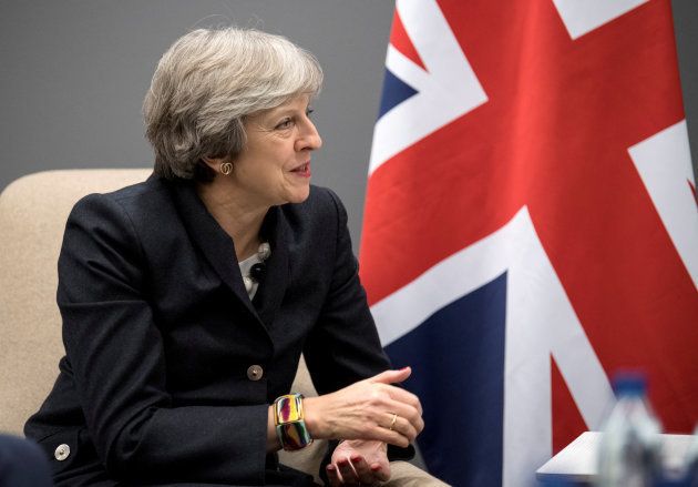 Britain's Prime Minister Theresa May meets with her Swedish counterpart Stefan Lofven (not pictured) at Gothia Towers Hotel on the eve of the EU Social Summit for Fair Jobs and Growth in Gothenburg, Sweden November 16, 2017. TT News Agency/Bjorn Larsson Rosvall via REUTERS ATTENTION EDITORS - THIS IMAGE WAS PROVIDED BY A THIRD PARTY. SWEDEN OUT. NO COMMERCIAL OR EDITORIAL SALES IN SWEDEN