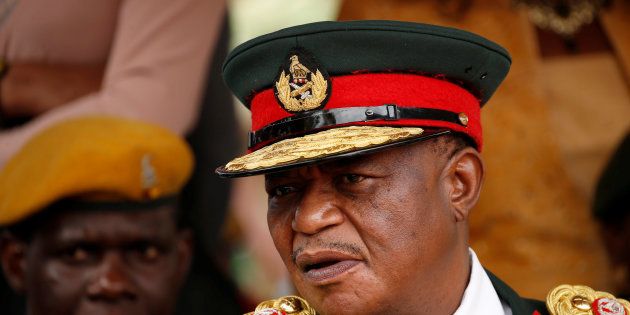 Commander of Zimbabwe Defence Forces General Constantino Chiwenga looks on after the swearing in of Emmerson Mnangagwa as Zimbabwe's new president in Harare, Zimbabwe, November 24, 2017.