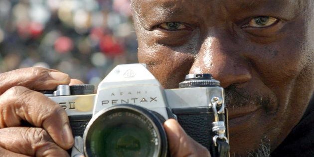 June 16, 2005. South African photographer Sam Nzima, the photographer who took the famous Hector Peterson picture, at Youth Day celebrations.