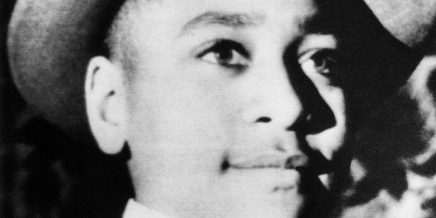 Young Emmett Till wears a hat. Chicago native Emmett Till was brutally murdered in Mississippi after flirting with a white woman.