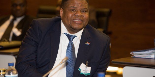 State Security Minister David Mahlobo at the SADC Double Troika summit on Lesotho on July 3, 2015 in Pretoria, South Africa.