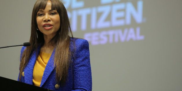 Dr Precious Motsepe of the Motsepe Foundation at the press conference for the Global Citizen Festival: Mandela 100 at Sandton Convention Centre on July 9 2018 in Johannesburg.