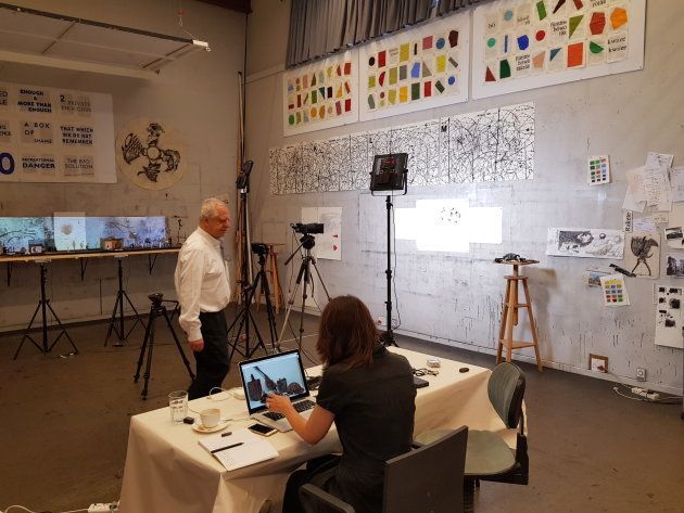 Kentridge's home studio in the suburbs of Northern Johannesburg, where teams of experts are currently preparing the artist's latest projects.