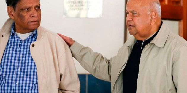 Lobbying? Pravin Gordhan and Ebrahim Ebrahim at an earlier NEC meeting.