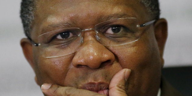 Police Minister Fikile Mbalula during a news conference in Johannesburg, June 3, 2015.